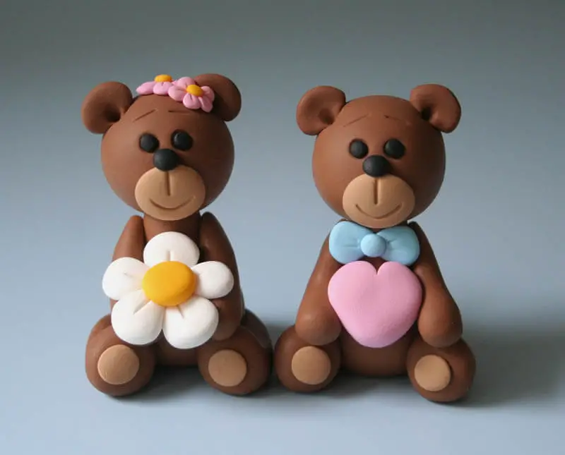 kerajinan clay teddy bear