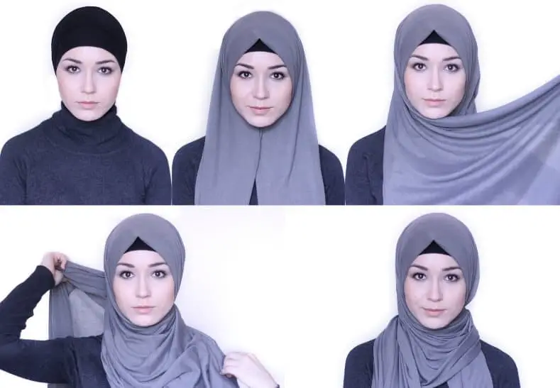 Tutorial Hijab Dua Warna Untuk Kebaya